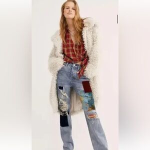 Free People Plaid Running Wild Wrap Top